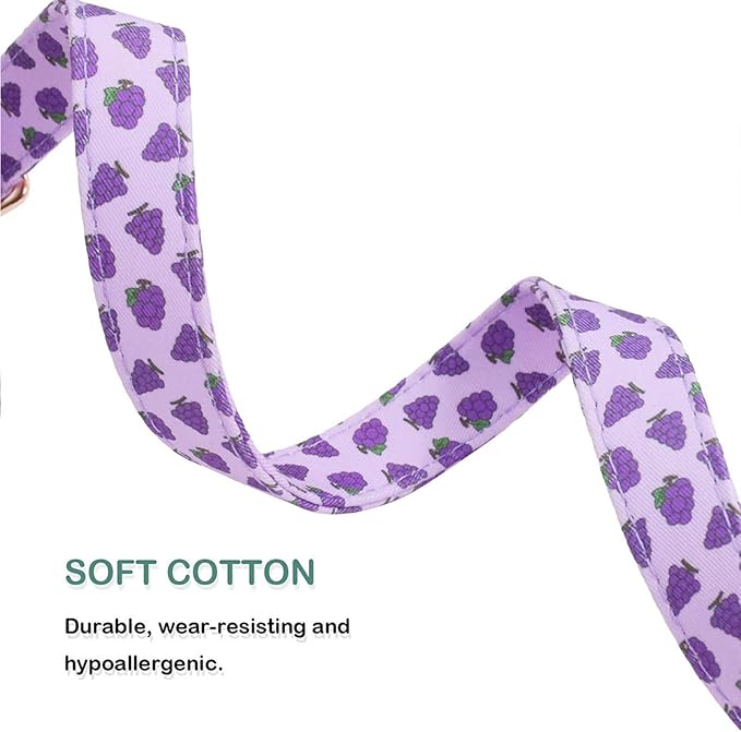 Cotton Dog Collar Metal Buckle Daisy Summer M(13-18in))