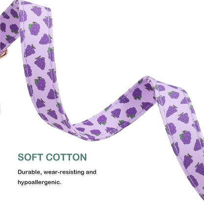 Cotton Dog Collar Metal Buckle Daisy Summer M(13-18in))