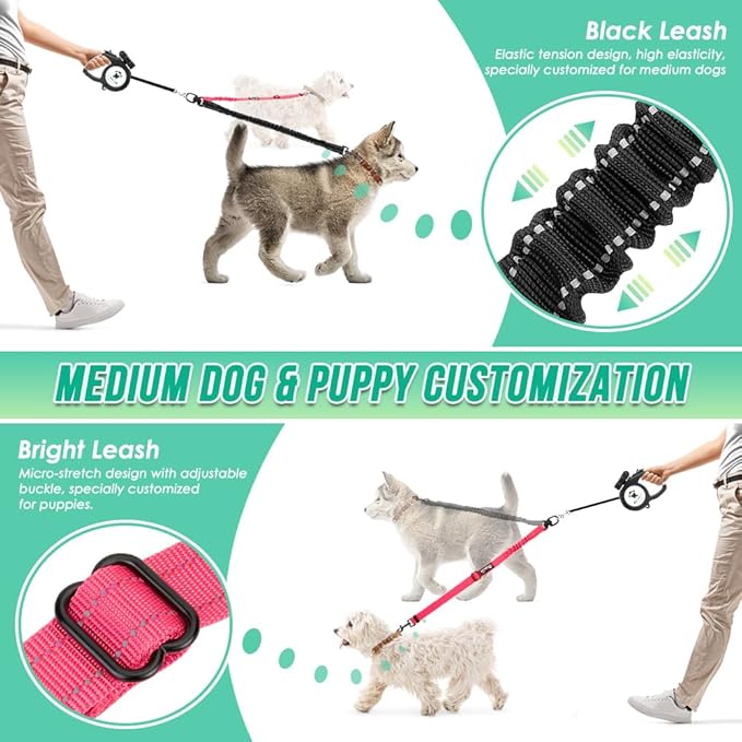 Two Dog Lead 2 in 1 Upgraded