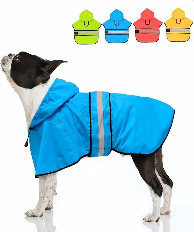 Candofly Dog Raincoat Hooded Poncho