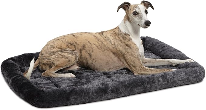 MidWest Homes for Pets Bolster Dog Bed 36L-Inch Gray Dog Bed w/ Comfortable Bolster 36-Inch Dog