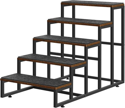 Dog Stairs Grey Dog Steps for High Beds 5 Tier Pet Stairs for Small Medium Large Dogs and Cats