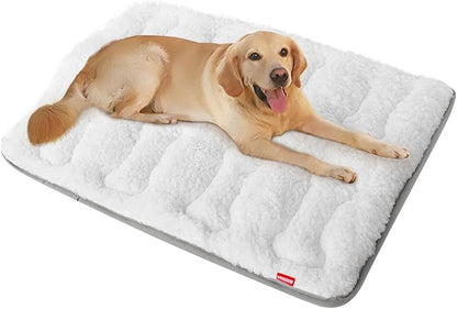 Moonsea Soft Plush Dog Bed Crate Mat 48" X 30", Anti-Slip 3 Layers