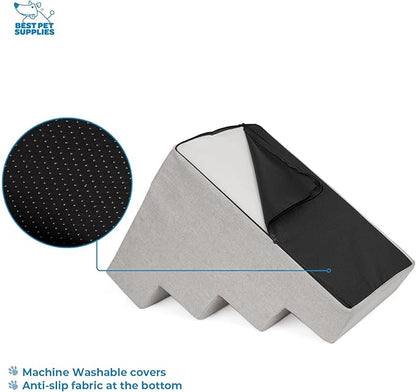 Best Pet Supplies Foam Pet Steps Cover for Small Dogs and Cats 4-Step (H: 18") (Cover