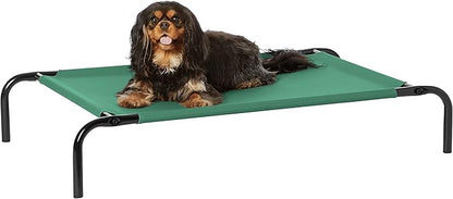 Amazon Basics Cooling Elevated Dog Bed with Metal Frame 36 x 22 x 7.5 Inch,