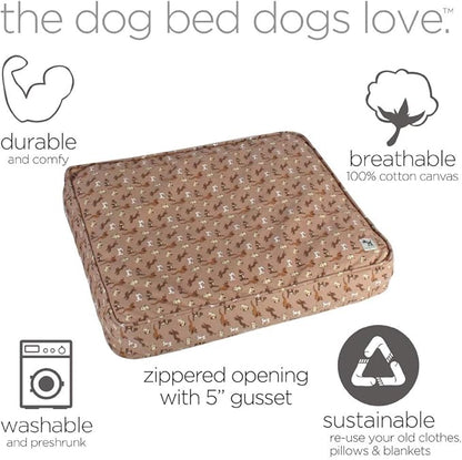 Molly Mutt Huge Dog Bed Cover - Daysleeper Print - Measures 36”x45”x5’’ - 100% Cotton - Durable - Breathable - Sustainable - Machine Washable Dog Bed Cover