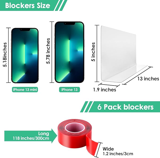 Under Bed Blocker for Pets 6 Pack, 5 in