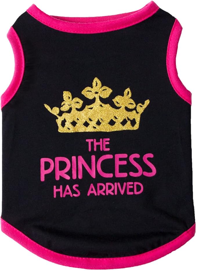 Dog Shirt 3 Pcs Summer Cotton Vests for Small Dog Cats Boy Girl (Princess, X-Large)