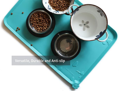 Hoki Found Large Silicone Pet Food Mats Tray