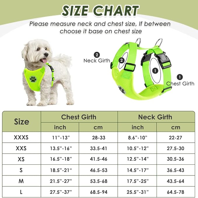 Lukovee Dog Seat Belt for Car, Adjustable Dog Car Harness for Large Medium Small Dogs, Soft Padded & Breathable Mesh Dog Seatbelt with Car Strap and Carabiner(Lime Green Double Clip,Small)