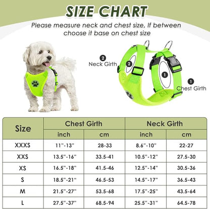 SlowTon Dog Seat Belt Harness for Car, Dog Car Harness Adjustable Mesh Breathable & Dog Seatbelt Safety Tether with Elastic Bungee for Small Medium Large Pets(Lime, Double Clip, XXXS)