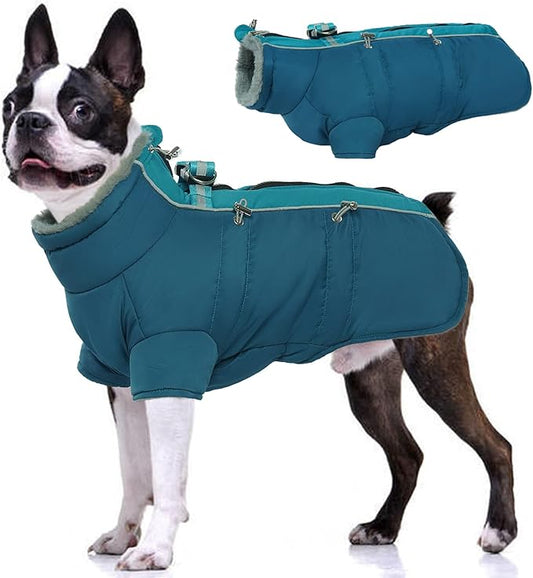 IDOMIK Warm Dog Coats with Harness