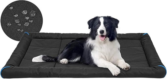 Miguel 900D Oxford Outdoor Waterproof Dog Crate Bed 40inch, Black