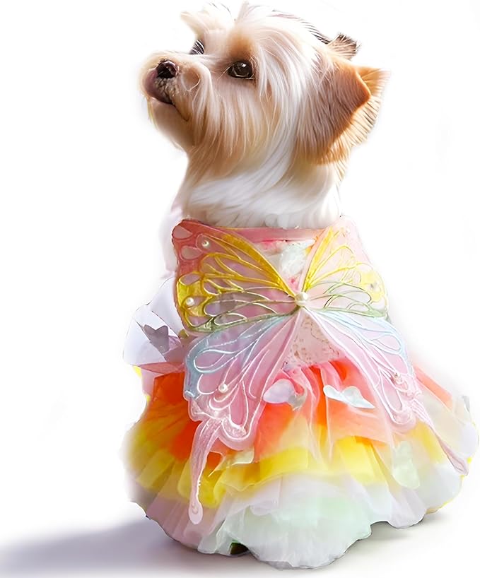 Luxury Dog Princess Formal Dress for Small Dogs Girl