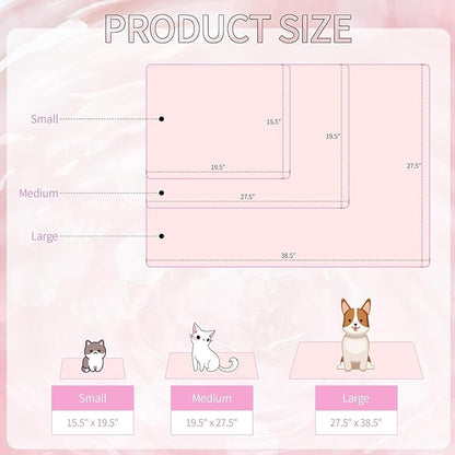 DELIFUR Cat Cooling Mat- Pet Cooling Mat Outdoor for Dogs Self Cooling Pad for Kitten Cat Puppy Machine Washable (Small