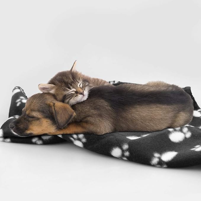 Comsmart Warm Paw Print Blanket/Bed Cover for Dogs and Cats