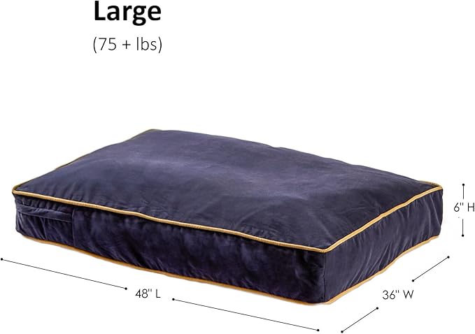 Buster Reversible Rectangle Pillow Style Dog Bed (48 x 36 in.)