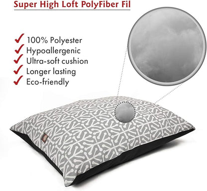 Majestic Pet Rectangle Large Dog Bed Washable – Non Slip Comfy Pet Bed – Dog Crate Bed Super Value Pillow Dog Bed – Dog Kennel Bed for Sleeping 46 x 35 Inch