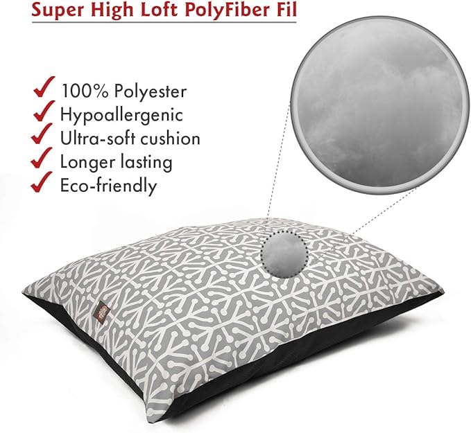 Majestic Pet Rectangle Medium Dog Bed Washable – Non Slip Comfy Pet Bed – Dog Crate Bed Super Value Pillow Dog Bed – Dog Kennel Bed for Sleeping 35 x 28 Inch