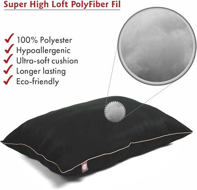 Majestic Pet Rectangle Medium Dog Bed Washable – Non Slip Comfy Pet Bed – Dog Crate Bed Super Value Pillow Dog Bed – Dog Kennel Bed for Sleeping 35 x 28 Inch