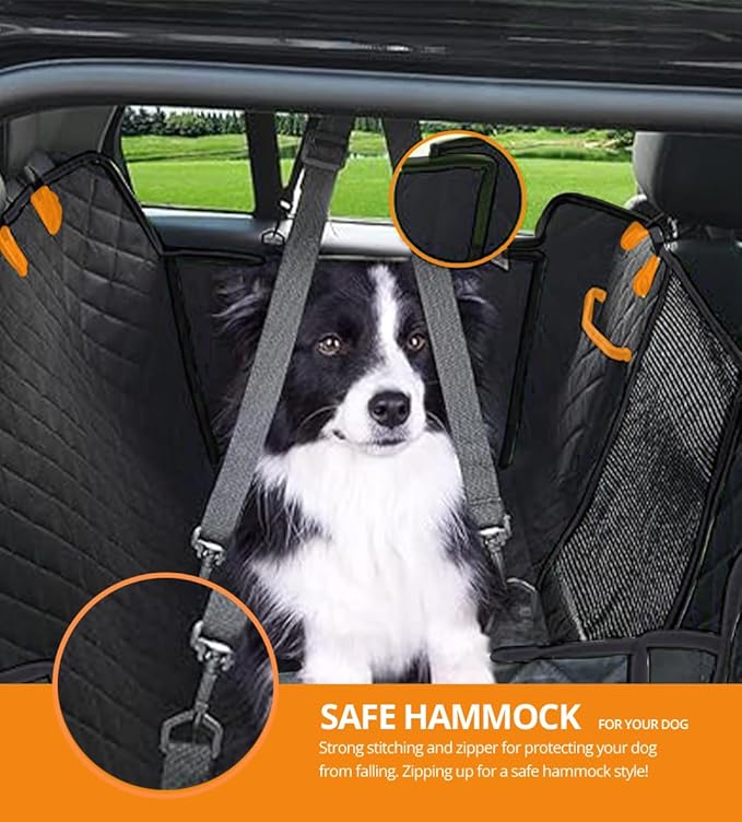 Dog Car Seat Cover with Extender 100% Waterproof