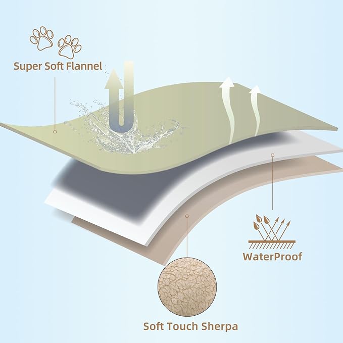 DaysU Waterproof Dog Blanket for Small Dogs 26.5"x35" Light