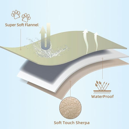 DaysU Waterproof Dog Blanket for Small Dogs 26.5"x35" Light