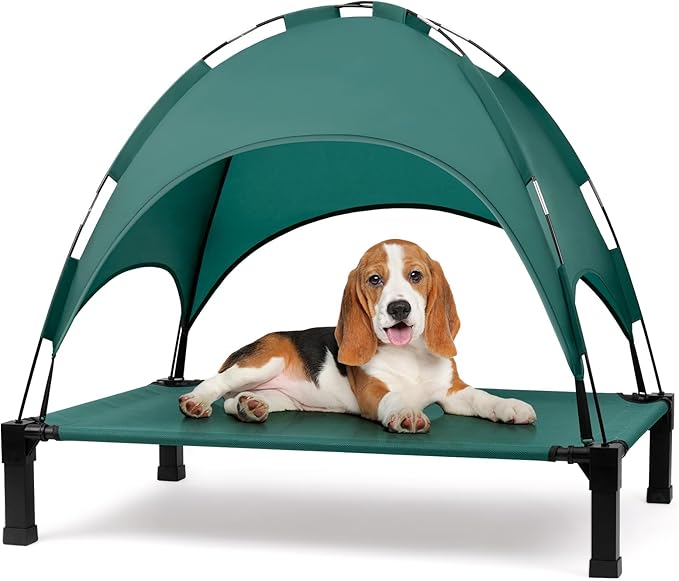 Heeyoo Elevated Dog Bed with Canopy