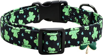 Clover Patterns Dog Collar with Accessories