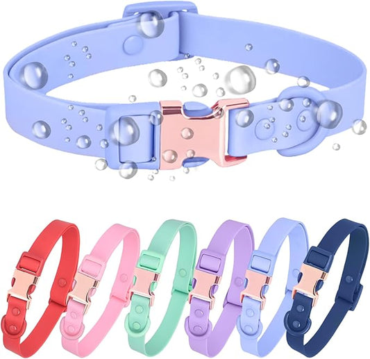 Waterproof Dog Collar with Safety Metal Buckle