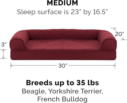 Furhaven Replacement Dog Bed Cover Quilted Sofa-Style