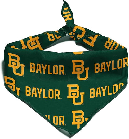 NCAA Officially Licensed Bandana for Dogs and Cats | Fits Pets Great Gift Idea | Easy-to-Tie (Small, Baylor Bears)