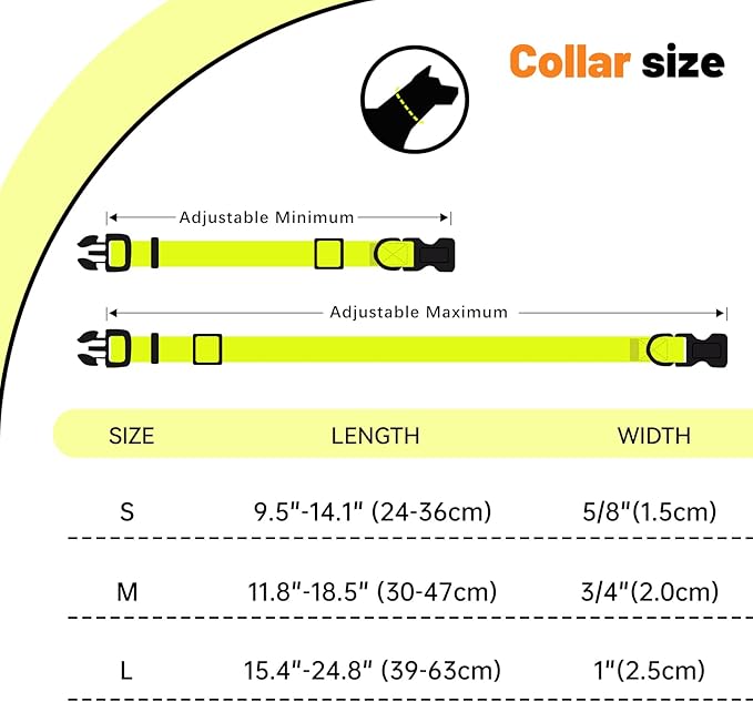 Waterproof Dog Collar 9.5-14.1 inch)