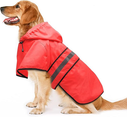 Candofly Dog Raincoat Hooded Poncho