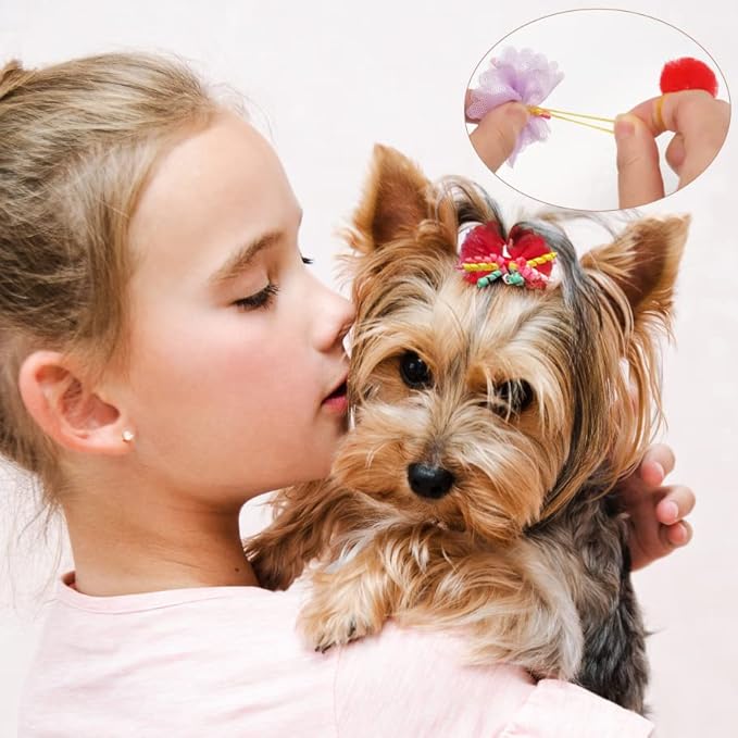 Yxiang 50PCS Small Dog Hair Bows