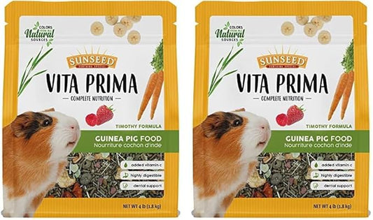 Sunseed Vita Prima Complete Nutrition Guinea Pig Food, 4 LBS (Pack of 2)