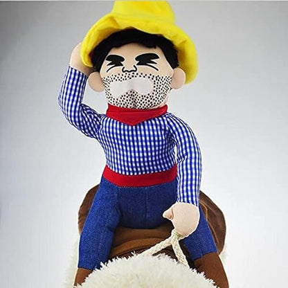 Halloween Cowboy Dog Cat Costume Clothes Novelty Funny