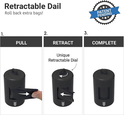 SVD.PET 2-Pack Retractable Waste Bag Dispensers with 60 Large Leak-proof Poop Bags