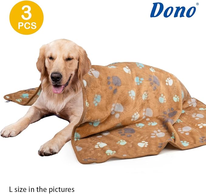 Dono 1 Pack 3 Dog Blankets for Small Dogs