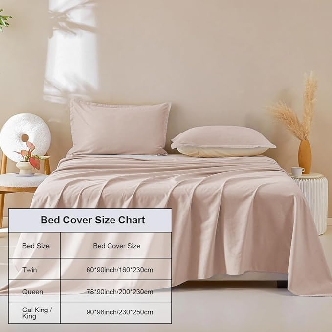 DUJUIKE Waterproof Bed Cover for Dog and Cats,Pet Hair Resistant Bed Sheet Cover, Protective Bed Liner Cover with 100% Waterproof Breathable Thin Fabric (Cal King/King 98 * 90 inch, Camel)