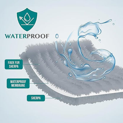 PetAmi Waterproof Dog Blanket for Large Dog 90x90 Light