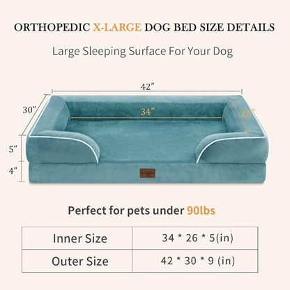 Orthopedic Foam XL Dog Beds Waterproof