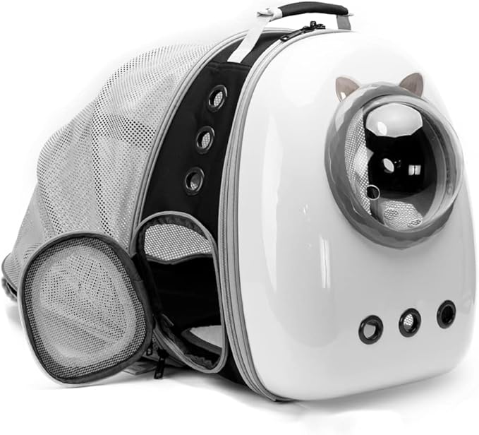 Back Expandable Cat Carrier Backpack, Backpack for Cats Kitten Small Puppy, Airline Approved Cat Bubble Backpack, Space Capsule Astronaut Carrier