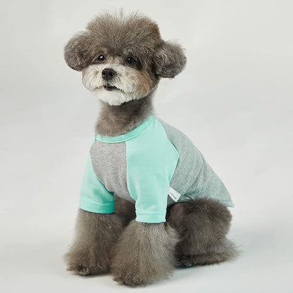 Dog Shirt for Small and Large Dogs Raglan Cotton T-Shirts Soft Breathable Dog Shirts pet Clothes Gray Series (Large