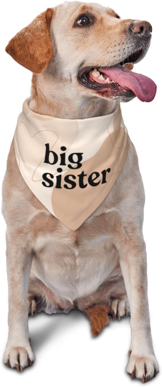 Big Sister Dog Bandana,Baby Announcement Dog Bandana,Gender Reveal,Pet Scarf, Pet Accessories for Photo Props Accessories (abstract)