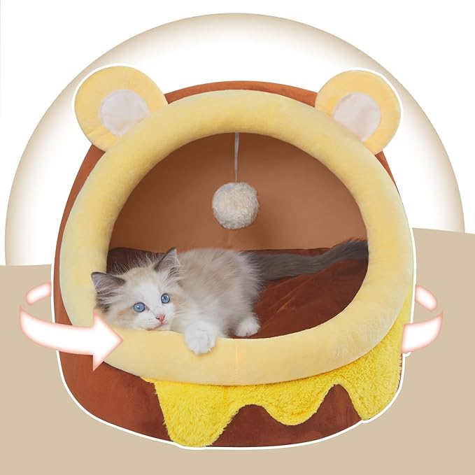 Jiupety Cute Cat Bed Honey Pot