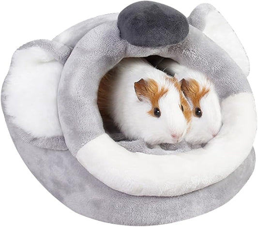 Guinea Pig Bed House & Hideout for Rat Bearded Dragon Hedgehog Ferret to Sleep and Hide, Guinea Pig Cage Accessories Habitat Décor (X-Large, 4.Koala)