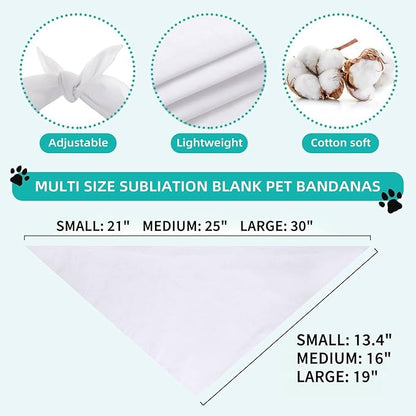 Blank Dog Bandanas Small -3PCS