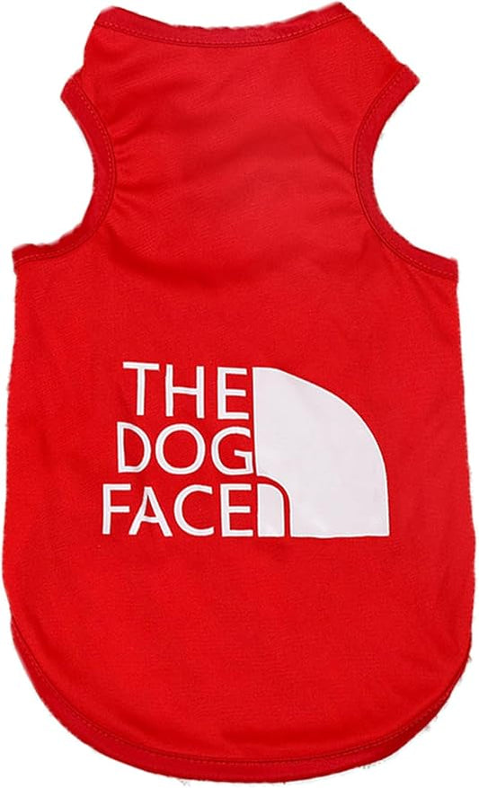 NeVka Dog Shirts Pullover Soft Puppy T-Shirt Small Dogs Red Solid Pet Summer Clothes Medium