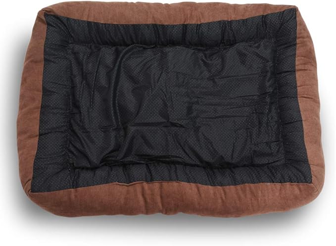 Happycare Textiles Rectangle Brown low bumper pet bed 40 x 30 inches,
